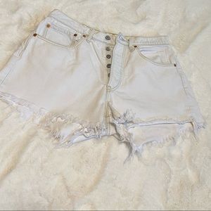 Levi’s White Denim Shorts
